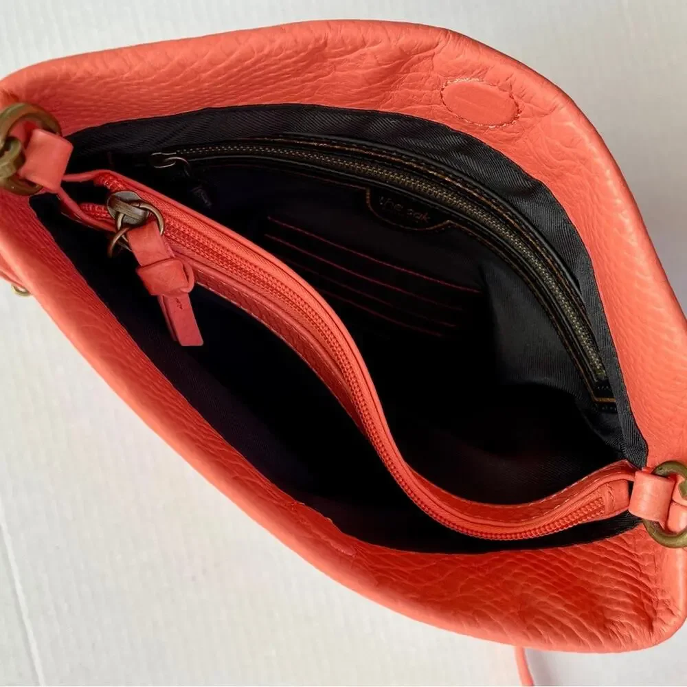 The Sak Coral Crossbody Leather Tassel Purse Croc Embossed Convertible Strap